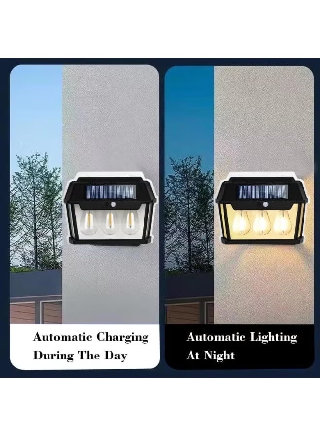ELTRAZONE HW 999-3W Solar Interaction Wall Lamp - Motion Sensor LED Outdoor Waterproof Light for Garden, Pathway, Porch, Yard, Security, and Energy-Saving Illumination - Image 2